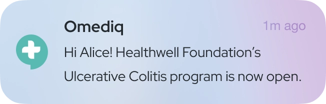 A notification received by a pharmacist about a fund opening.